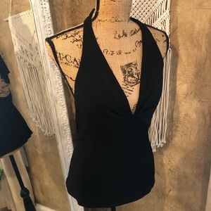 DKNY black halter top